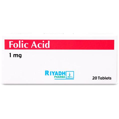 Folic Acid 1 Mg 20 Tab