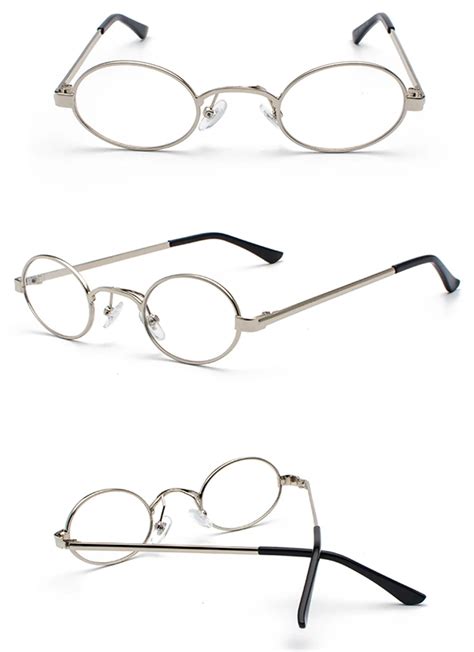 Kachawoo Vintage Eyeglasses Men Tiny Oval Metal Retro Glasses Frame Wo Cinily