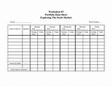 Pictures of 1 2 Stock Market Data Worksheet