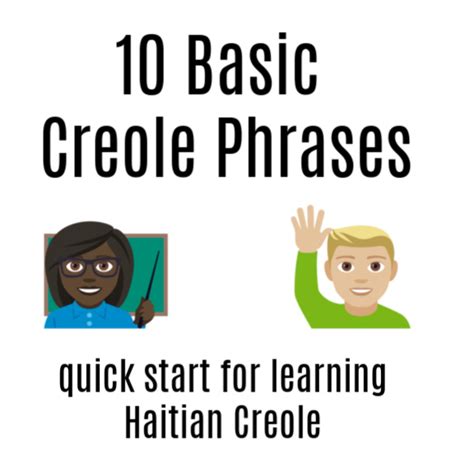 10 Basic Creole Phrases With Audio Haitian Creole Net