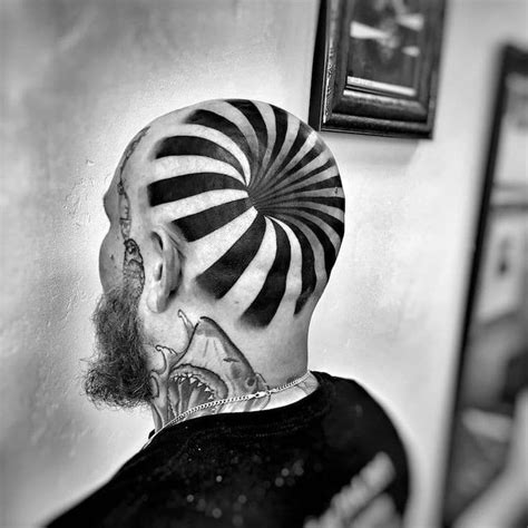 “hole In The Head” Tattoo Transforms Mans Head Into A Mind Bending