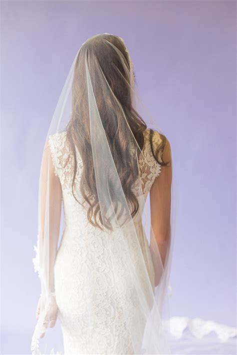 The Isabella Mantilla Style Veil Fully Laced 54 In Wide White