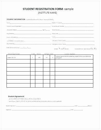 Blank Registration Form Template