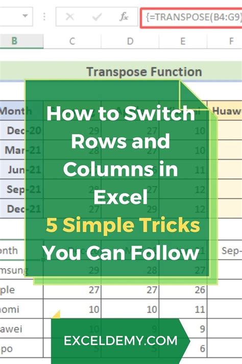 How To Switch Rows And Columns In Excel 5 Methods In 2022 Excel