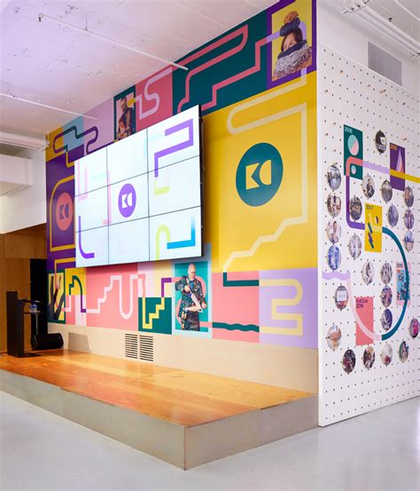 Pinterest Knit Con Event Branding On Behance Office Wall Design Office