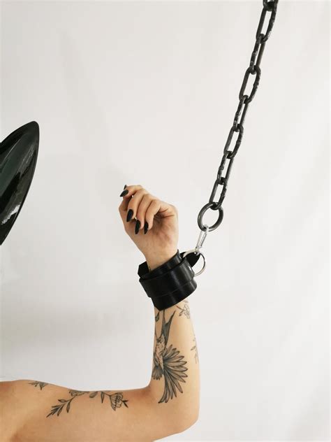 Wooden Bdsm Spreader Bar With Leather Handcuffs And Collar Etsy