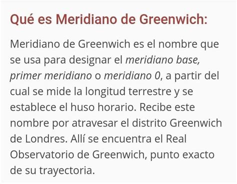 Qu Es El Meridiano De Greenwich Brainly Lat
