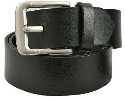 Mens Genuine Leather Belt Belts With Classic Silver