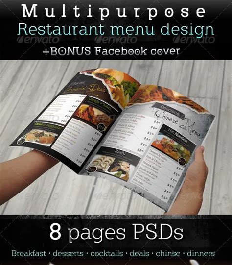 40 Psd And Indesign Food Menu Templates For Restaurants Psd Templates Blog