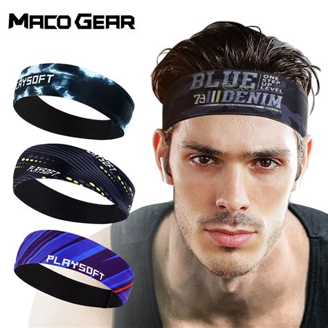 Tennis Headband Sport Sweatbands Elastic Head Sweat Bandage Jogging