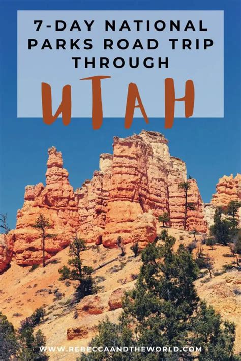 7 Days Utah National Parks Road Trip Printable Itinerary Planner