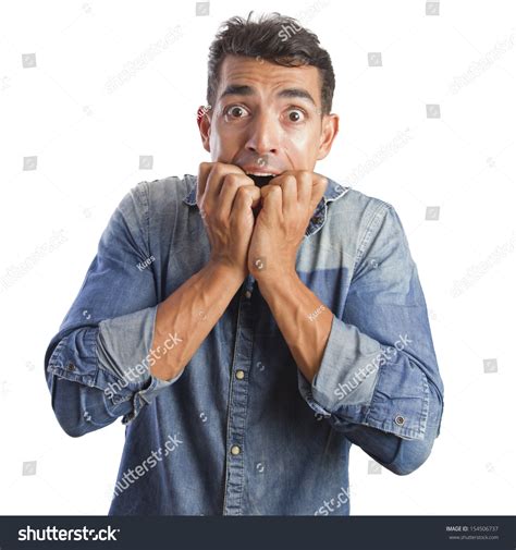 Scared Man Stock Photo 154506737 Shutterstock