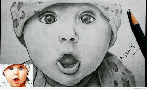 Cute Baby Pictures Pencil Drawing Baby Viewer