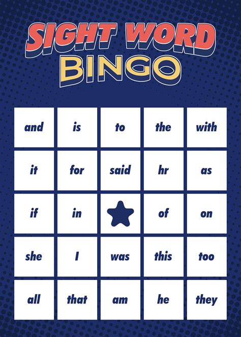 Sight Words Bingo Template Sight Word Bingo By Bingo Card Template Sexiz Pix