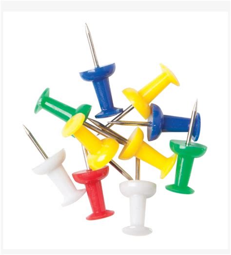 3 Of 4 Push Pin Assorted Pack Multi Coloured Push Drawing Office