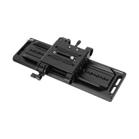 Camvate 12 Dovetail Plate And Qr Baseplate With Double Rod Adapter For