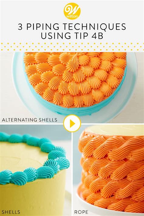 Learn Three Different Ways To Use Piping Tip 4b For Adding Fun Textures
