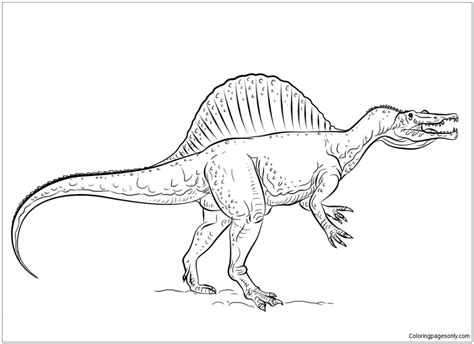 Spinosaurus Coloring Page Free Printable Coloring Pages
