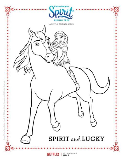 Mustangs are recognized as the living symbols of the historic and pioneer spirit of the west. Spirit Riding Free Spirit and Lucky Coloring Page | Spirit ...