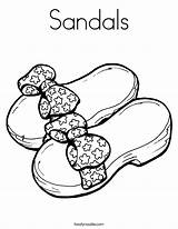 Coloring Sandals Shoes Built California Usa sketch template