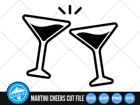Martini Glass Cheers Svg Files Martini Svg Cut Files Dir Inspire The