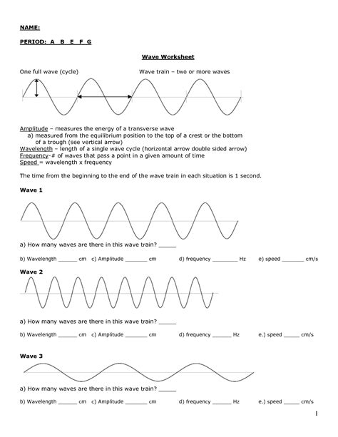 14 Sound Waves Worksheet Labeling