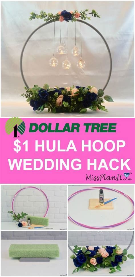1 Hula Hoop Wedding Hack How To Make A Chandelier Wedding Centerpiece