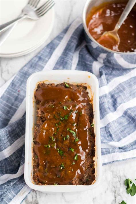 Classic Meatloaf With Brown Gravy Just Like Moms Persnickety Plates