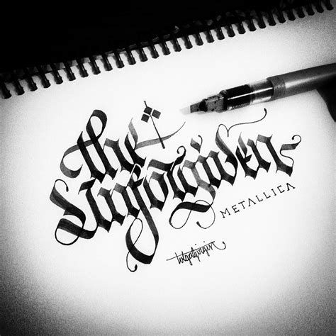 Gothic Calligraphyandlettering On Behance Gothic Lettering Tattoo