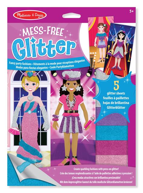 Melissa And Doug Mess Free Glitter Activity Kit Fancy Party Fashions