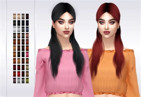 Sims 4 Hairs ~ Frost Sims 4 Wingssims Oe0423 Hair Retextured