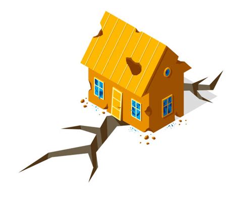780 Earthquake Crack House Stock Illustrations Royalty Free Vector