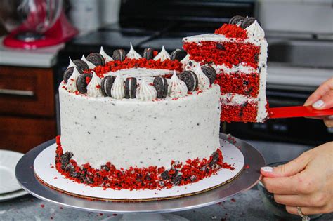 Red Velvet Oreo Cake Recipe With Oreo Cream Cheese Frosting