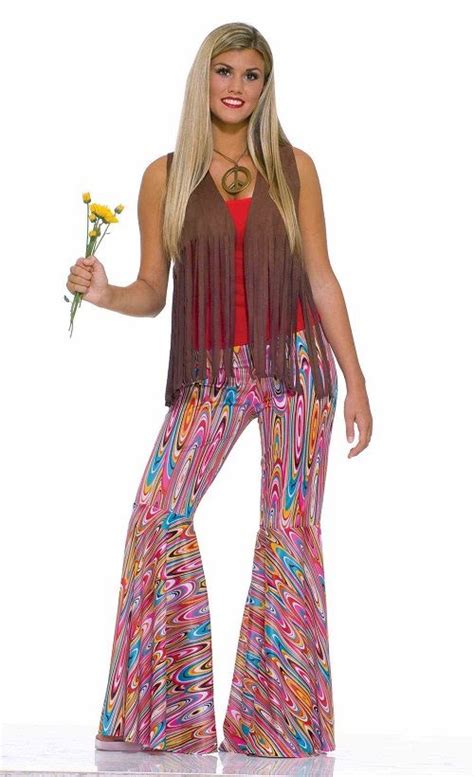 Wild Swirl Printed Bell Bottoms 70s Costume Hallowen Costume Hippie