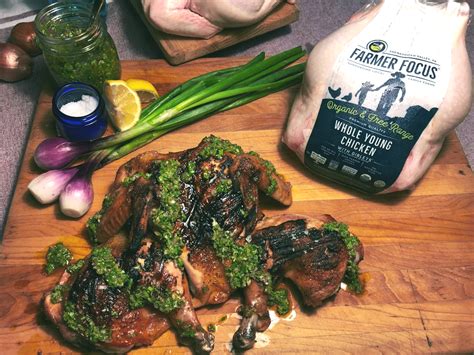 You may need to adjust your side burners to get to this temperature! Grilled Spatchcock Chicken with Salsa Verde | Salsa verde ...