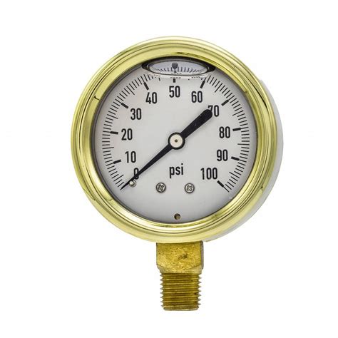 Pic Gauges Industrial Pressure Gauge 0 To 100 Psi 2 12 In Dial
