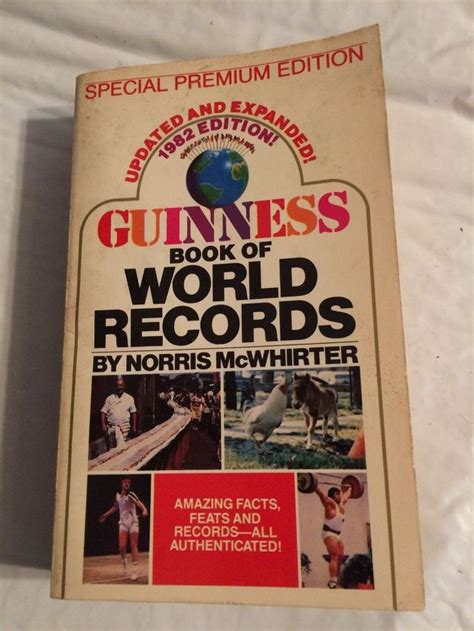 Guinness World Book Of Records Edition By Norris Mcwhirter Bantam Books Guinness Book Of