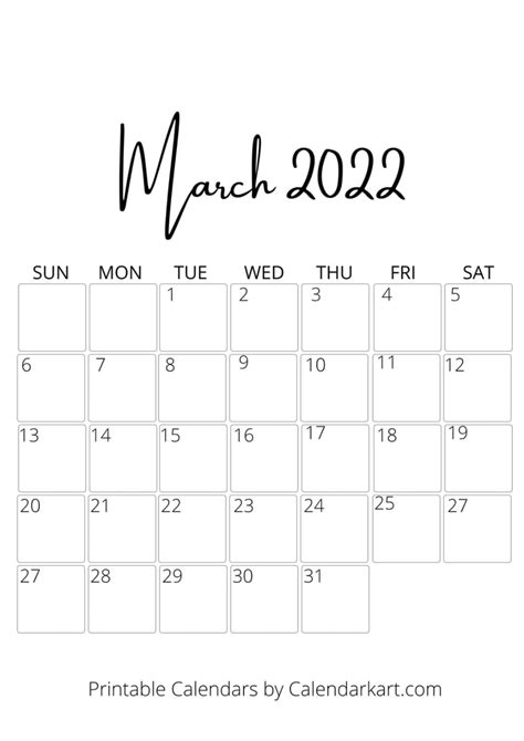 Free Printable March 2022 Calendar In Word And Pdf March Calendar