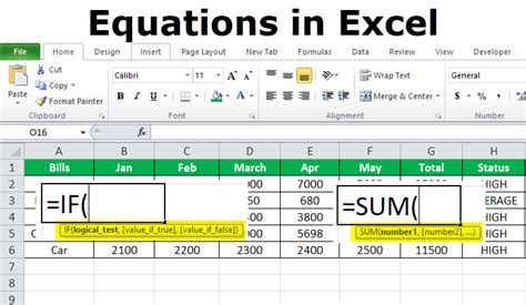 Equations In Excel How To Create Simple Formulas In Excel