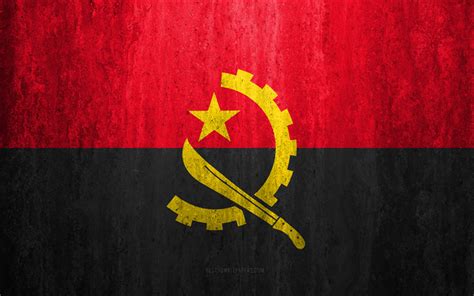 Scarica Sfondi Flag Of Angola 4k Stone Sfondo Grunge Flag Africa