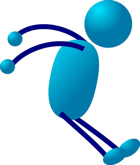 Stick Figure Stickman Blue · Free Vector Graphic On Pixabay