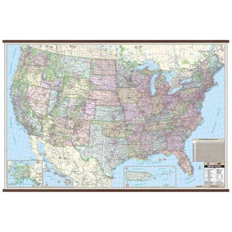 Us Large Scale Wall Map Shop United States Wall Maps