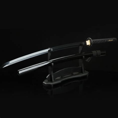 Black Katana Handmade Japanese Katana Sword 1060 Carbon Steel With