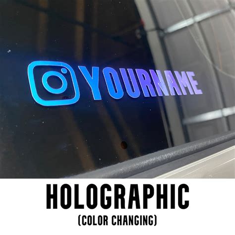 Custom Instagram Name Vinyl Decal Car Window Personalized Ig Etsy