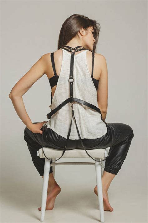leather body harness fashion harness etsy
