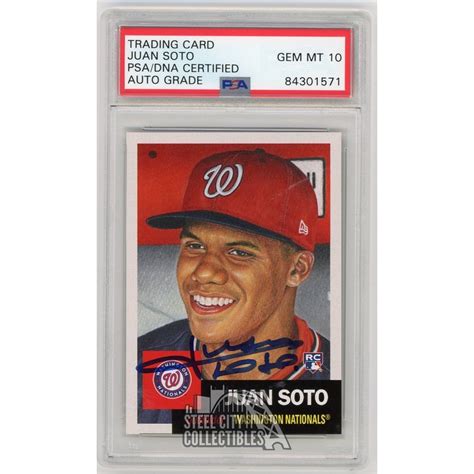 Juan Soto 2018 Topps Living Autographed Rc Rookie Card 43 Psadna