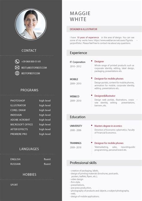 Let us see a reverse chronological resume example Best Reverse Chronological Resume Template - Just $5 - Master Bundles | Chronological resume ...