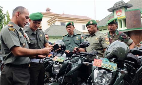 Kodim Semarang Gelar Pengecekan Surat Surat Dan Kondisi Kendaraan Dinas