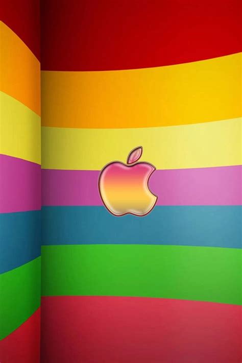 Apple Backgrounds Multi Colored Apple Colourful Wallpaper Iphone