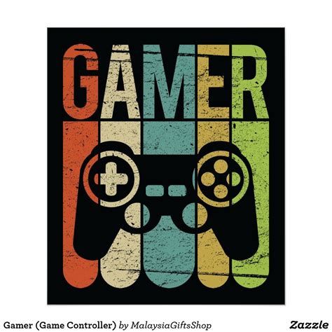 Gamer Game Controller Poster In 2021 Game Controller